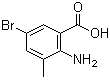 2-Amino-5-bromo-3-methylbenzoic acid molecular structure (CAS 206548-13-2)