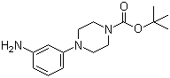 4-(3-氨基苯基)哌嗪-1-羧酸叔丁酯分子结构 (CAS 206879-72-3)