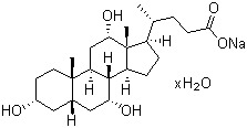structure of CAS# 206986-87-0, Sodium cholate hydrate;(3alpha,5alpha,7alpha,12alpha)-3,7,12-Trihydroxycholan-24-oic acid monosodium salt hydrate