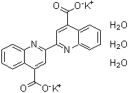 [2,2'-联喹啉]-4,4'-二甲酸二钾盐三水合物分子结构 (CAS 207124-63-8)