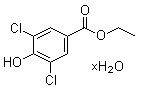 3,5-Dichloro-4-hydroxybenzoic acid ethyl ester hydrate molecular structure (CAS 207291-58-5)