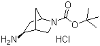 结构式 CAS# 207405-66-1, (1R,4R,5R)-rel-5-氨基-2-氮杂双环[2.2.1]庚烷-2-羧酸叔丁酯盐酸盐