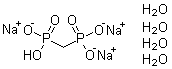 Methylenebisphosphonic acid trisodium salt tetrahydrate molecular structure (CAS 207556-02-3)