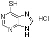 结构式 CAS# 207729-57-5, 6-巯基嘌呤盐酸盐