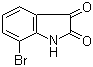 结构式 CAS# 20780-74-9, 7-溴靛红; 7-溴-1H-吲哚-2,3-二酮
