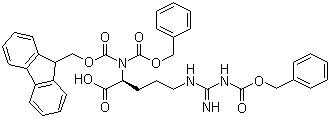 structure of CAS# 207857-35-0, N-Fmoc-N,N'-bis-Cbz-L-arginine;Fmoc-Arg(Z)2-OH; N-alpha-(9-Fluorenylmethoxycarbonyl)-N-gamma-bis-carbobenzoxy-L-arginine