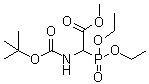 (Diethoxyphosphinyl)[[(1,1-dimethylethoxy)carbonyl]amino]acetic acid methyl ester molecular structure (CAS 207863-56-7)