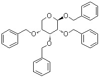 Phenylmethyl 2,3,4-tris-O-(phenylmethyl)-beta-D-ribopyranoside molecular structure (CAS 20787-20-6)