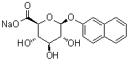 Sodium 2-naphthyl-beta-D-glucopyranosiduronate molecular structure (CAS 20838-64-6)