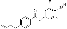 4-(3-Butenyl)benzoic acid 4-cyano-3,5-difluorophenyl ester molecular structure (CAS 208528-35-2)