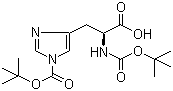 结构式 CAS# 20866-46-0, N,N'-二叔丁氧羰基-L-组氨酸