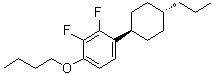 1-Butoxy-2,3-difluoro-4-(trans-4-propylcyclohexyl)benzene molecular structure (CAS 208709-55-1)