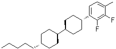 2,3-Difluoro-1-methyl-4-[(trans,trans)-4'-pentyl[1,1'-bicyclohexyl]-4-yl]benzene molecular structure (CAS 208717-25-3)