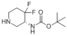 tert-butyl N-[(3R)-4,4-difluoropiperidin-3-yl]carbamate molecular structure (CAS 2089321-22-0)