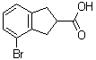 4-Bromo-2,3-dihydro-1H-indene-2-carboxylic acid molecular structure (CAS 209224-95-3)