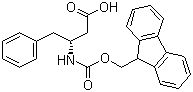 结构式 CAS# 209252-16-4, Fmoc-D-高苯丙氨酸; Fmoc-(R)-3-氨基-4-苯基丁酸; N-芴甲氧羰基-(R)-3-氨基-4-苯基丁酸