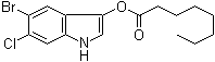 结构式 CAS# 209347-94-4, 5-溴-6-氯-1H-吲哚-3-基辛酸酯