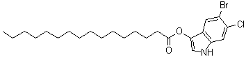 Hexadecanoic acid 5-bromo-6-chloro-1H-indol-3-yl ester molecular structure (CAS 209347-97-7)