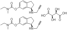 Ladostigil tartrate molecular structure (CAS 209394-46-7)