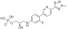 (2R)-3-[[3-Fluoro-4-[6-(2-methyl-2H-tetrazol-5-yl)-3-pyridinyl]phenyl]amino]-1,2-propanediol 1-(dihydrogen phosphate) molecular structure (CAS 2095200-69-2)