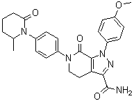 1-(4-Methoxyphenyl)-6-[4-(2-methyl-6-oxopiperidin-1-yl)phenyl]-7-oxo-4,5-dihydropyrazolo[3,4-c]pyridine-3-carboxamide molecular structure (CAS 2098457-92-0)