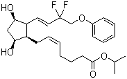 结构式 CAS# 209860-87-7, 他氟前列素; (5Z)-7-[(1R,2R,3R,5S)-2-[(1E)-3,3-二氟-4-苯氧基-1-丁烯-1-基]-3,5-二羟基环戊基]-5-庚烯酸异丙酯
