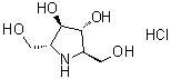 (2R,3R,4R,5R)-3,4-Dihydroxy-2,5-pyrrolidinedimethanol hydrochloride molecular structure (CAS 210115-92-7)