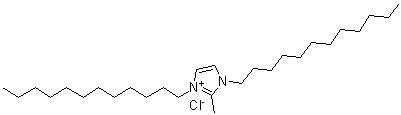 1,3-二月桂基-2-甲基咪唑鎓氯化物分子结构 (CAS 21054-71-7)