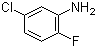 结构式 CAS# 2106-05-0, 5-氯-2-氟苯胺