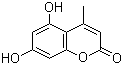 结构式 CAS# 2107-76-8, 5,7-二羟基-4-甲基香豆素