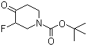 structure of CAS# 211108-50-8, tert-Butyl 3-fluoro-4-oxopiperidine-1-carboxylate