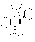structure of CAS# 211513-37-0, Dalcetrapib;2-Methylpropanethioic acid S-[2-[1-(2-ethylbutyl)cyclohexylcarboxamido]phenyl] ester
