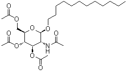 十二烷基 2-(乙酰氨基)-2-脱氧-beta-D-吡喃葡萄糖苷 3,4,6-三乙酸酯分子结构 (CAS 211567-22-5)