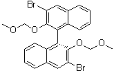 结构式 CAS# 211734-49-5, (1R)-3,3'-二溴-2,2'-二(甲氧基甲氧基)-1,1'-联萘