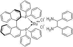 结构式 CAS# 212143-23-2, 二氯[(R)-(+)-2,2'-二(二苯基膦基)-1,1'-联萘基][(1R,2R)-(+)-1,2-二苯基乙二胺]钌(II)