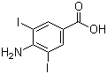 structure of CAS# 2122-61-4, 4-Amino-3,5-diiodobenzoic acid