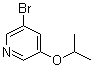 structure of CAS# 212332-40-6, 3-Bromo-5-isopropoxypyridine;3-Bromo-5-[(1-methylethyl)oxy]pyridine; 3-Bromo-5-(1-methylethoxy)pyridine; 5-Bromo-3-isopropoxypyridine; 5-Isopropoxy-3-bromopyridine