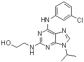 2-[[6-[(3-Chlorophenyl)amino]-9-(1-methylethyl)-9H-purin-2-yl]amino]ethanol molecular structure (CAS 212779-48-1)