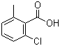 structure of CAS# 21327-86-6, 2-Chloro-6-methylbenzoic acid