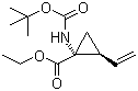 (1R,2S)-1-[[(tert-Butoxy)carbonyl]amino]-2-ethenyl-cyclopropanecarboxylic acid ethyl ester molecular structure (CAS 213316-49-5)