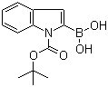 structure of CAS# 213318-44-6, N-Boc-indole-2-boronic acid;1-(tert-Butoxycarbonyl)-1H-indol-2-ylboronic acid