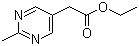 2-甲基-5-嘧啶乙酸乙酯分子结构 (CAS 2134-40-9)