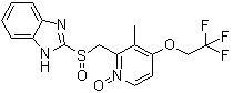 2-[[[3-Methyl-1-oxido-4-(2,2,2-trifluoroethoxy)-2-pyridinyl]methyl]sulfinyl]-1H-benzimidazole molecular structure (CAS 213476-12-1)