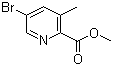 结构式 CAS# 213771-32-5, 5-溴-3-甲基吡啶-2-甲酸甲酯