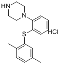 structure of CAS# 2137722-14-4, Vortioxetine impurity 04;1-[2-(2,5-Dimethylphenyl)sulfanylphenyl]piperazine;hydrochloride