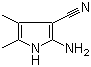 structure of CAS# 21392-51-8, 2-Amino-3-cyano-4,5-dimethylpyrrole;2-Amino-4,5-dimethyl-1H-pyrrole-3-carbonitrile