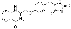 5-[[4-[(1,2,3,4-Tetrahydro-3-methyl-4-oxo-2-quinazolinyl)methoxy]phenyl]methyl]-2,4-thiazolidinedione molecular structure (CAS 214285-55-9)