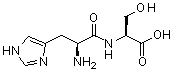 结构式 CAS# 21438-60-8, L-组氨酰-L-丝氨酸