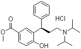 3-[(1R)-3-[Bis(1-methylethyl)amino]-1-phenylpropyl]-4-hydroxybenzoic acid methyl ester hydrochloride molecular structure (CAS 214600-45-0)