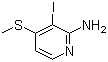 结构式 CAS# 215526-99-1, 2-氨基-3-碘-4-甲硫基吡啶